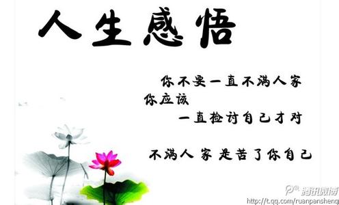 人生感悟 人生感悟/人生五不，记在心里