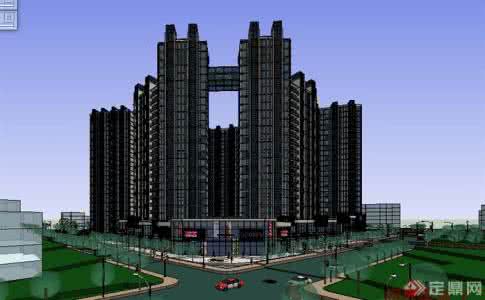 高层住宅su模型下载 高层住宅小区SketchUp模型