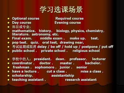 英语六级听力常考的词汇习语