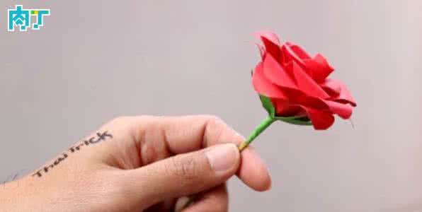 简单折纸玫瑰花 简单的玫瑰花折纸方法 简单折玫瑰方法