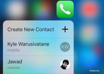 3d touch二级菜单 3d touch怎么添加电话联系人至快捷菜单教程