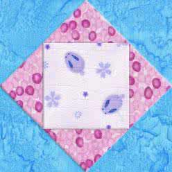 简单拼布图谱教程 Square in a Square Block拼布图谱制作教程