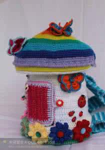 拼花毯子钩针毛线编织 钩针编织----实用漂亮的童话般的毛线收纳盒