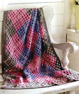 阿富汗钩针 【编织图解】阿富汗民族风格手工钩针毛毯