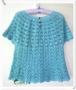 夏季钩针套头衫图解 清爽美—— 钩针套衫