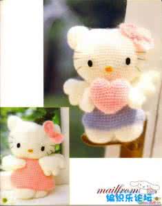 35款可爱钩针玩偶 可爱的喵咪家族,钩针小猫玩偶图解