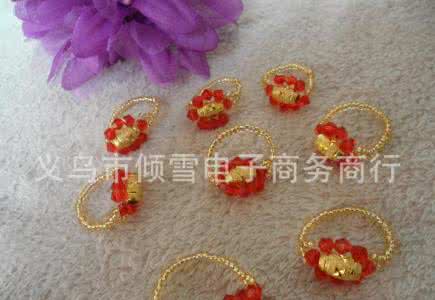 手工串珠戒指 【串珠】小串珠编织风情戒指手工教程图片
