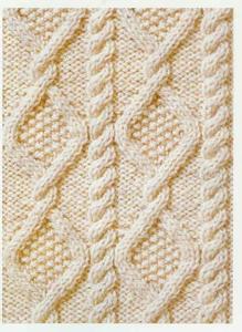 棒针菱形花样编织图解 【棒针花样】别致的菱形块