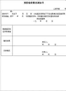 整改通知书模板 整改通知书格式 整改通知书模板