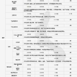 韩国整容价格表 韩国整容 韩国整容价格表