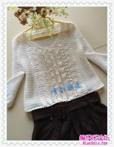 钩针外套开衫图解短款 雅致秋款开衫（图解）