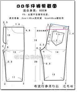 小男童呢子风衣裁剪图 小男童牛仔裤裁剪图