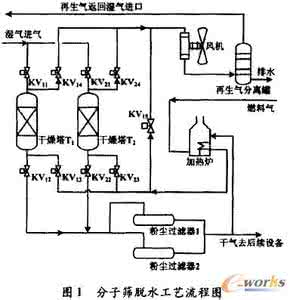 脱水蔬菜工艺流程图 分子筛脱水工艺流程图 全低压分子筛流程