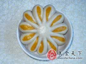 双色紫薯馒头的做法 黄金花馒头、千层卷膜、兔仔馒头、双色紫薯蝴蝶卷