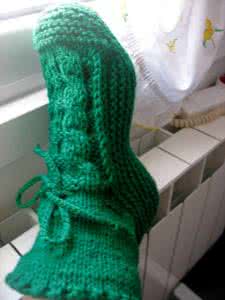 棒针编织地板袜 棒针编织----Клео地板短靴