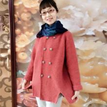 线虫 开衫  （线虫）末初！——云点-欧风前后开叉A型保暖短大衣