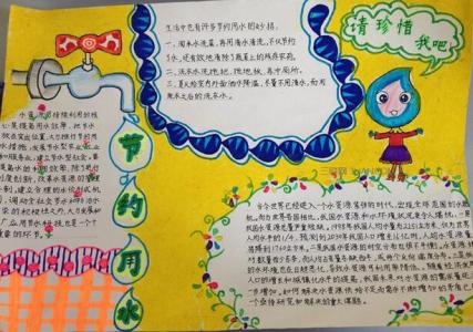 节约用水的手抄报图画 节水手抄报大全