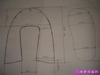 宝宝手工布鞋鞋样图纸 宝宝手工布鞋鞋样图纸（两款）