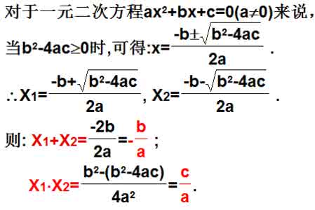 一元二次方程根与系数 2.4一元二次方程根与系数的关系