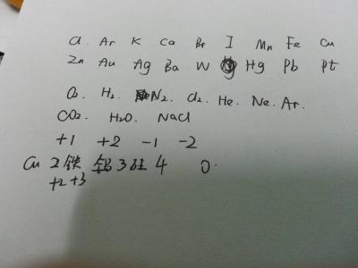初三化学元素符号 初三必记的各种元素符号化学式和基本操作