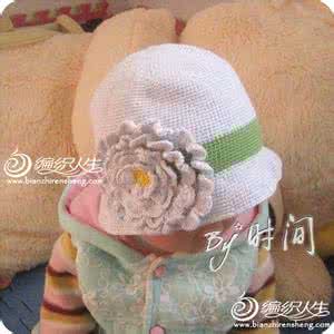 粉红大布娃娃帽子钩法 宝宝粉红钩帽的制作过程