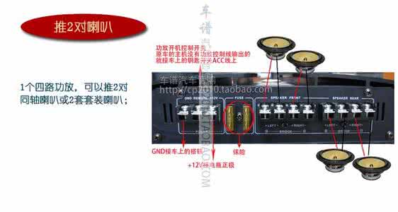 汽车4路功放接线 桥接 汽车4路功放接线 桥接 汽车功放怎么桥接？