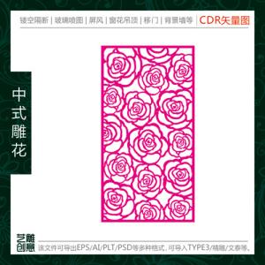 玫瑰花镂空图案 双层镂空玫瑰图案