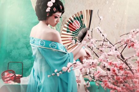 读书图片唯美意境 内心有风景的女人
