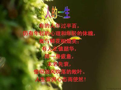 关于人的一生的图片 关于人的一生的哲理