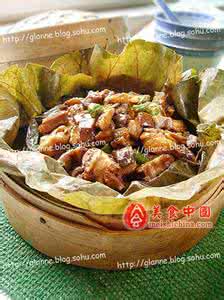 荷叶 滑蒸荷叶香菇鸡----荷香四溢 爽滑鲜嫩