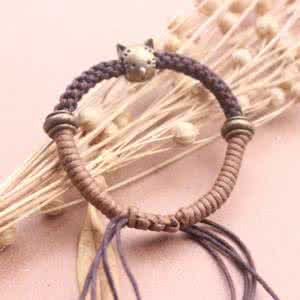 手工编绳手链教程图解 手工绳编----“双蛇”手链