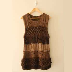 芳菲儿连衣裙冬装 棒针编织----毛线背心连衣裙“入了芳菲”