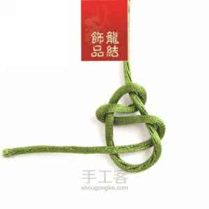 彩绳编织手链凤尾结 中国结编绳入门高清教程:凤尾结(8字结)