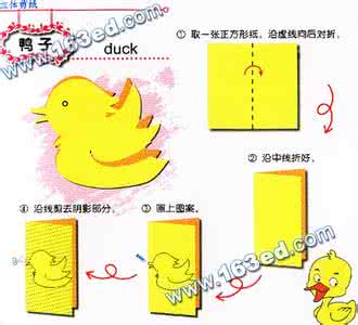 剪纸鸭子 和孩子一起 学剪纸：鸭子和小鸟宝宝