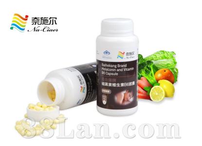 褪黑素维生素b6软胶囊 褪黑素维生素b6软胶囊 褪黑素软胶囊 添加维生素D3的钙