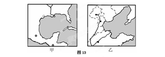 风暴海湾 风暴海湾 阅读材料和①②两海湾图,回答下列问题。材料:风暴潮是一种灾害性的自然现象,