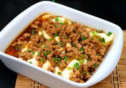 榨菜蒸豆腐的做法 榨菜肉末蒸豆腐