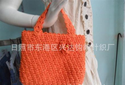 钩针非洲菊 【钩针】手钩袋非洲菊（含详细包里衬做法）