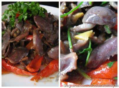 鹅胗 香脆爽辣快手菜——火爆鹅胗肝