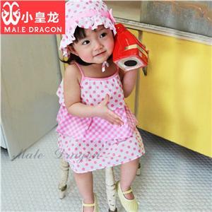 红布绿花朵 【童装系列】粉绿小花朵宝宝套裙