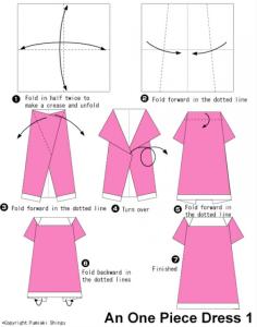 折纸衣服裤子裙子图片 儿童折纸衣服大全|折纸裙子|折纸裤子|折纸衣服