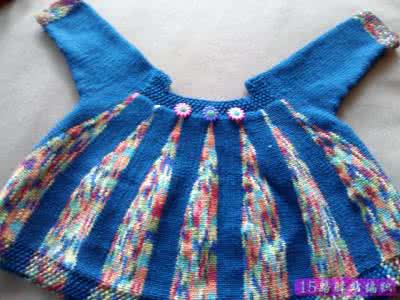 裙摆式毛衣编织图解 棒针编织----裙摆插肩红衣