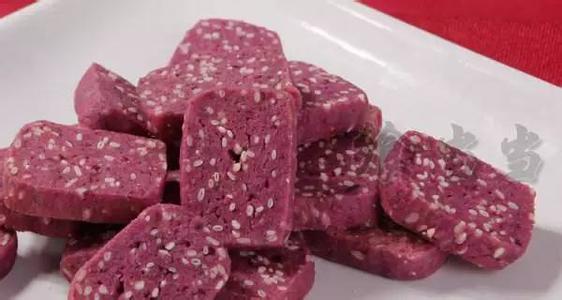 自制风干狗狗紫薯饼干 DIY自制紫薯饼