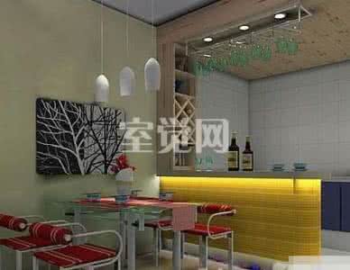 餐厅吧台装修效果图 吧台餐厅二合一设计装修案例