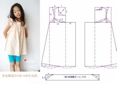 影竹手工 仿喵村的飞袖裙，送两位小美女（裁剪图补上和真人秀）