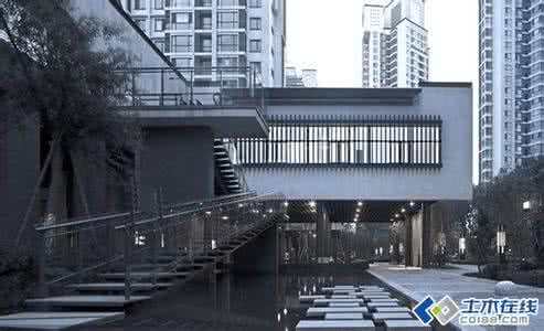 新中式居住区 中式居住。