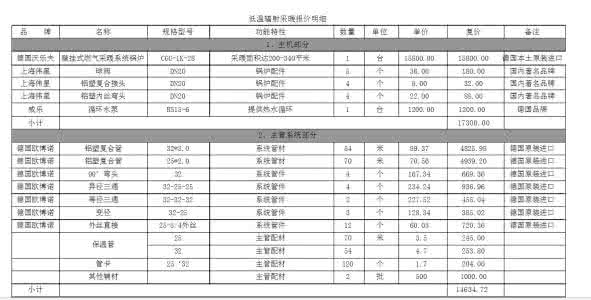 电地暖报价单 如何看地暖报价单?