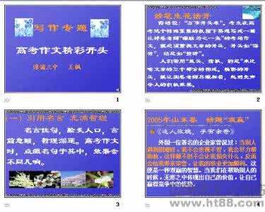 高考作文求助信专题 高考作文巧妙开头专题训练宝典