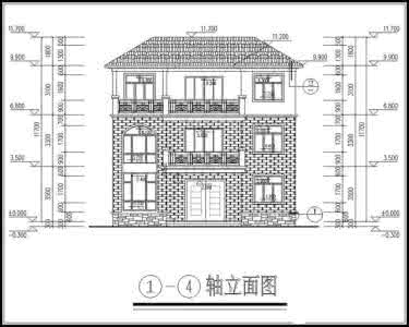 砖混结构别墅图纸 【三层砖混结构别墅建筑设计方案图纸