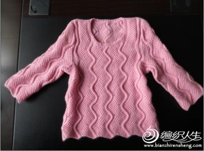 形容女人的柔美 有女人柔美气质的水浪花毛衣(已上详细图解)